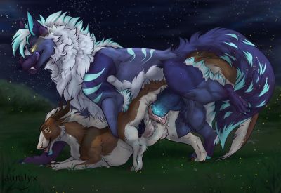 Naughty Night
art by auralyx
Keywords: felkin;dragon;dragoness;male;female;feral;M/F;penis;from_behind;vaginal_penetration;spooge;auralyx
