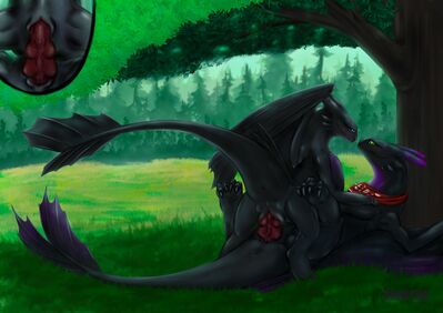 Ayra and Fuego Mating
art by avastra
Keywords: how_to_train_your_dragon;httyd;night_fury;dragon;dragoness;male;female;feral;M/F;penis;cowgirl;vaginal_penetration;closeup;avastra