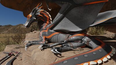 Sun Time (Wings_of_Fire)
art by bergothedragon
Keywords: wings_of_fire;rainwing;dragoness;female;feral;solo;vagina;cgi;bergothedragon