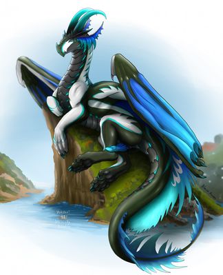 Sitting On My Rock
art by blackaures
Keywords: dragon;male;feral;solo;penis;blackaures