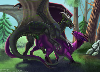 Drakes Mating
art by bl_darksoul
Keywords: dragon;male;feral;M/M;penis;from_behind;anal;bl_darksoul