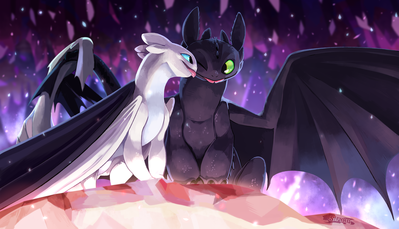 Toothless and Nubless
art by blitzdrachin
Keywords: how_to_train_your_dragon;httyd;night_fury;toothless;nubless;dragon;dragoness;male;female;anthro;M/F;romance;non-adult;blitzdrachin