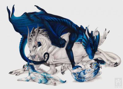 Dragon Family Portrait
art by bloodhound_omega
Keywords: dragon;dragoness;male;female;M/F;feral;hatchling;non-adult;bloodhound_omega