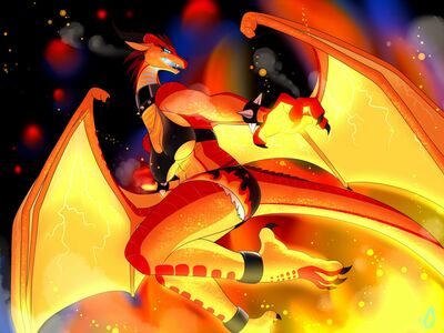 Peril (Wings_of_Fire)
art by blueondrive
Keywords: wings_of_fire;skywing;peril;dragoness;female;anthro;breasts;solo;suggestive;blueondrive