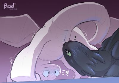 Nubless and Toothless
art by braeburned
Keywords: how_to_train_your_dragon;httyd;night_fury;toothless;nubless;dragon;dragoness;male;female;anthro;M/F;presenting;vagina;suggestive;braeburned