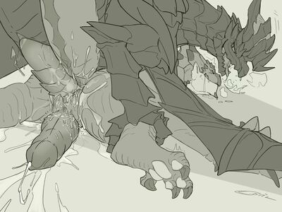 Astalos and Rathalos
art by briiiz
Keywords: videogame;monster_hunter;rathalos;astalos;dragon;male;feral;M/M;penis;from_behind;anal;ejaculaton;spooge;briiiz