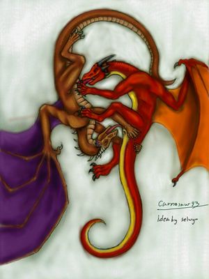 Dragon 69
art by carnosaur93
Keywords: dragon;dragoness;male;female;feral;M/F;penis;vagina;oral;69;carnosaur93