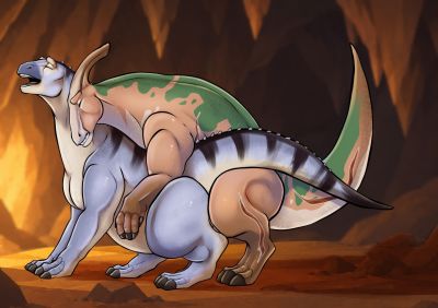 Parasaurolophus and Iguanodon
art by chocobanana
Keywords: dinosaur;hadrosaur;iguanodon;parasaurolophus;male;female;feral;M/F;from_behind;suggestive;chocobanana