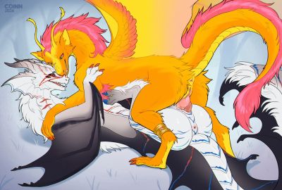 Dragon Entertainment
art by coinn
Keywords: dragon;wyvern;male;feral;M/M;penis;missionary;docking;spooge;coinn