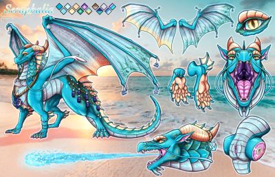 Sera Reference (Wings_of_Fire)
art by creaturecuriosities
Keywords: wings_of_fire;seawing;dragoness;female;feral;solo;vagina;closeup;beach;reference;creaturecuriosities