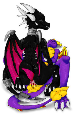 Cynder Riding Spyro
art by ShaloneSK
Keywords: videogame;spyro_the_dragon;spyro;cynder;dragon;dragoness;male;female;anthro;M/F;penis;cowgirl;vaginal_penetration;spooge;ShaloneSK