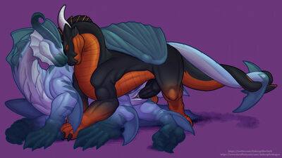 Dragons Mating
art by dahurg_the_dragon
Keywords: dragon;dragoness;male;female;feral;M/F;penis;missionary;vaginal_penetration;dahurgthedragon