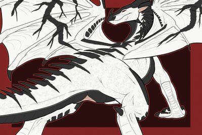 Phenostrun's Backside (Wings_of_Fire)
art by dahurgthedragon
Keywords: wings_of_fire;skywing;hybrid;dragoness;female;feral;solo;cloaca;spread;dahurgthedragon