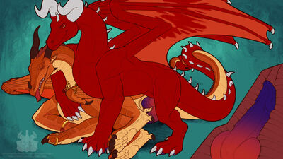 Scarlet's Consort 1 (Wings_of_Fire)
art by dahurg_the_dragon
Keywords: wings_of_fire;skywing;queen_scarlet;dragon;dragoness;male;female;feral;feral;M/F;penis;from_behind;vaginal_penetration;internal;dahurgthedragon