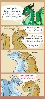 Turtle's Question (Wings_of_Fire)
art by darkenstardragon
Keywords: comic;wings_of_fire;icewing;sandwing;seawing;qibli;winter;turtle;dragon;male;feral;M/M;suggestive;humor;darkenstardragon