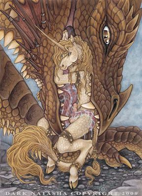Favorite Food
art by dark_natasha
Keywords: dragon;feral;furry;equine;unicorn;anthro;male;M/M;penis;oral;spooge;vore;dark_natasha