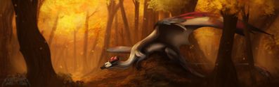 Autumn
art by darknessprotection
Keywords: dragon;feral;solo;non-adult;darknessprotection