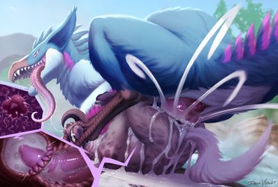 Raptor and Hyena
art by dark_violet
Keywords: dinosaur;theropod;raptor;furry;hyena;male;female;feral;M/F;penis;missionary;vaginal_penetration;internal;ejaculation;spooge;dark_violet