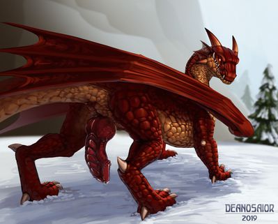 Arokh (Drakan Order of the Flame)
art by deanosaior
Keywords: videogame;drakan_order_of_the_flame;dragon;arokh;male;feral;solo;penis;deanosaior