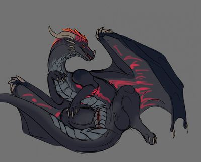 Darkayen
art by deanosaior
Keywords: dragoness;female;feral;solo;vagina;deanosaior