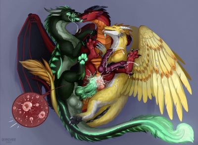 Messy Cloudspotter Threeway (Wings_of_Fire)
art by deanosaior
Keywords: wings_of_fire;nightwing;skywing;hybrid;eastern_dragon;dragon;dragoness;male;female;herm;feral;M/F;threeway;penis;hemipenis;spoons;double_penetration;vaginal_penetration;spooge;internal;deanosaior