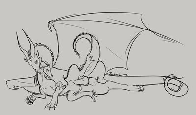 Atlas and Flamingo (Wings_of_Fire)
art by despairtheking
Keywords: wings_of_fire;skywing;dragon;dragoness;male;female;feral;M/F;penis;spoons;vaginal_penetration;despairtheking
