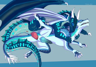 Blizzard Spooned (Wings_of_Fire)
art by dhalek
Keywords: wings_of_fire;icewing;seawing;dragon;male;feral;M/M;penis;spoons;anal;dhalek