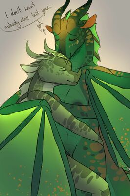 Sundew and Willow (Wings_of_Fire)
art by diaxis
Keywords: wings_of_fire;sundew;willow;leafwing;dragoness;female;feral;lesbian;suggestive;diaxis