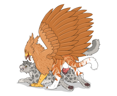 Good Gryph
art by digitoxici
Keywords: gryphon;male;feral;furry;feline;female;anthro;M/F;penis;from_behind;vaginal_penetration;spooge;digitoxici