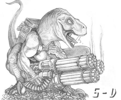 Well Armed Raptor
art by 5-D
Keywords: dinosaur;theropod;raptor;feral;solo;non-adult;5-D