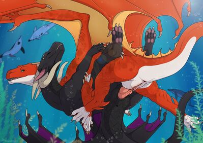 Underwater Mating (clean)
art by dirty.paws and herpydragon
Keywords: dragon;dragoness;male;female;feral;M/F;penis;missionary;vaginal_penetration;dirty.paws;herpydragon