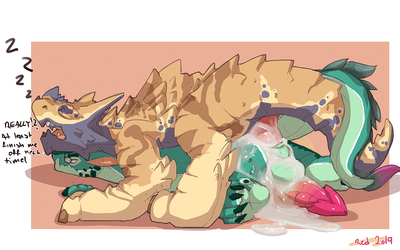 Zzzz...
art by dirtyturquoise
Keywords: dragon;male;feral;M/M;penis;from_behind;anal;humor;spooge;dirtyturquoise