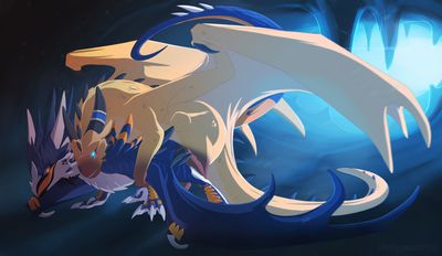 Spelunking
art by dnk-anais
Keywords: dragon;dragoness;male;female;feral;M/F;from_behind;suggestive;dnk-anais