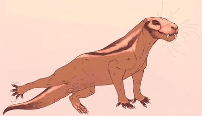Gorgonopsid
art by domesticoyote
Keywords: gorgonopsid;feral;solo;cloaca;presenting;domesticoyote
