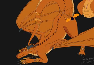 Scarlet Presenting (Wings_of_Fire)
art by dracaryll
Keywords: wings_of_fire;skywing;queen_scarlet;dragoness;female;feral;solo;presenting;vagina;closeup;dracaryll