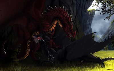 Dragons Mating
art by dradgien
Keywords: dragon;wyvern;feral;male;M/M;penis;oral;spooge;dradgien