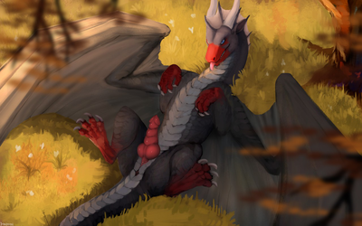 Feral Relaxation
art by dradmon
Keywords: dragon;male;feral;solo;penis;dradmon
