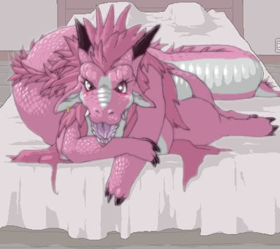 Dragoness in Bed
unknown artist
Keywords: dragoness;female;anthro;feral;solo;suggestive