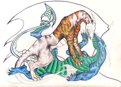 Mating
unknown artist
Keywords: dragon;dragoness;male;female;feral;M/F;missionary