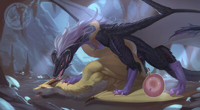Wyverns Mating
art by drajing
Keywords: dragon;dragoness;wyvern;male;female;feral;M/F;from_behind;internal;suggestive;spooge;drajing