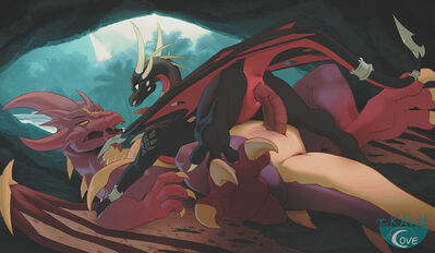 Cynder Riding Malefor
art by drakawa
Keywords: videogame;spyro_the_dragon;malefor;cynder;dragon;dragoness;male;female;feral;M/F;penis;cowgirl;vaginal_penetration;spooge;drakawa