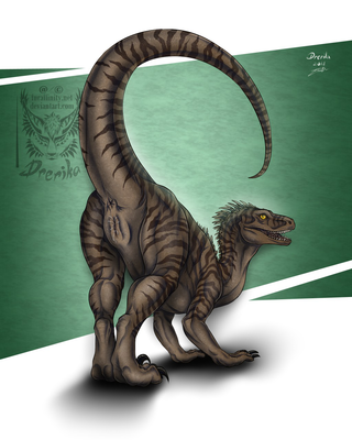 Eager Raptor
art by drerika
Keywords: dinosaur;theropod;raptor;female;feral;solo;vagina;presenting;spooge;drerika
