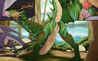 All Holes Filled
art by dreyk-daro
Keywords: dragon;dragoness;male;female;feral;M/F;threeway;spitroast;penis;hemipenis;from_behind;vaginal_penetration;double_penetration;closeup;spooge;dreyk-daro