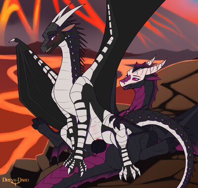 Vulcan Riding 1 (Wings_of_Fire)
art by dreyk-daro
Keywords: wings_of_fire;nightwing;dragon;dragoness;male;female;feral;M/F;penis;reverse_cowgirl;vaginal_penetration;dreyk-daro