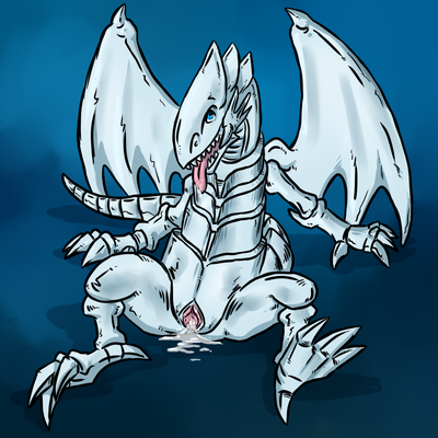 Blue Eyes White Dragon art by aggro_badger Keywords: anime;yu-gi-oh;dragon;...