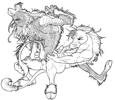East Meets West
art by kaputotter
Keywords: eastern_dragon;dragon;furry;equine;unicorn;feral;male;M/M;penis;anal;cowgirl;kaputotter