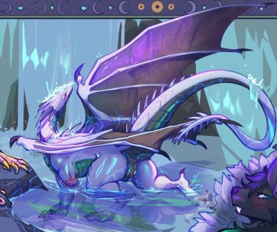 Dragon Washing (Wings_of_Fire)
art by elvche
Keywords: wings_of_fire;icewing;skywing;hybrid;dragoness;female;feral;solo;vagina;presenting;elvche