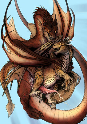 Smaug and Draco
art by emptyinside
Keywords: the_hobbit;lord_of_the_rings;lotr;dragonheart;dragon;wyvern;smaug;draco'male;feral;M/M;penis;from_behind;anal;ejaculation;spooge;emptyinside