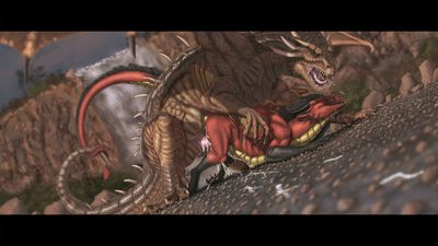 Dragon Heat
art by falcrus
Keywords: dragonheart;draco;dragon;dragoness;male;female;feral;M/F;penis;from_behind;vaginal_penetration;orgasm;ejaculation;spooge;falcrus