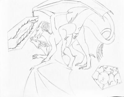 Fang and Kestrel sketch (Wings_of_Fire)
art by fang
Keywords: wings_of_fire;icewing;skywing;kestrel;dragon;dragoness;male;female;feral;M/F;penis;from_behind;vaginal_penetration;internal;spooge;fang